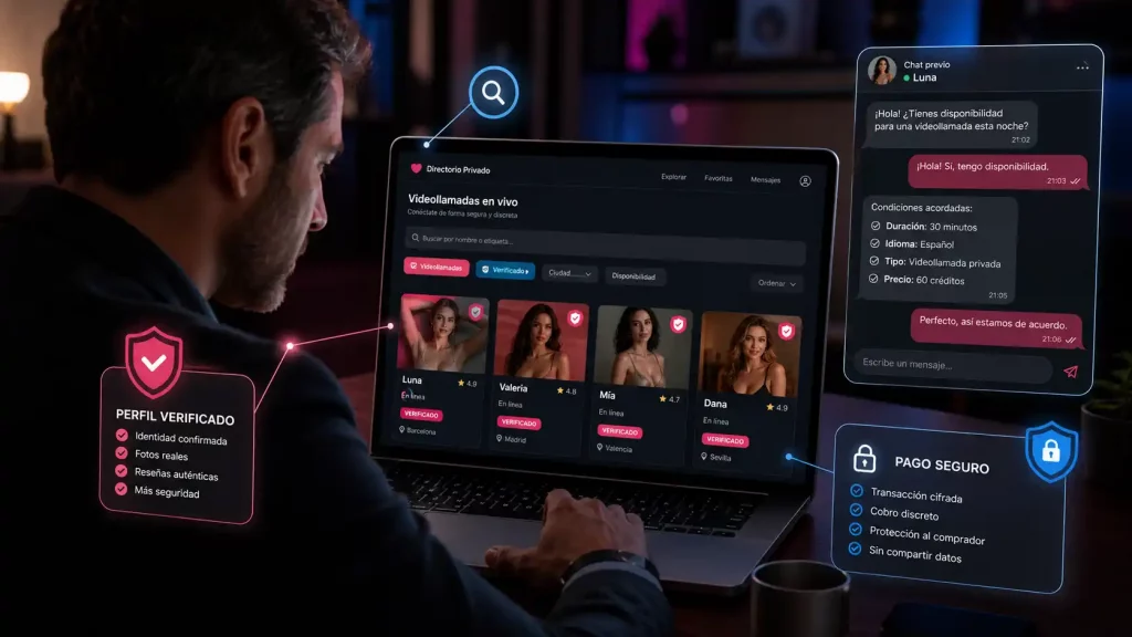 Cómo contratar una videollamada erótica sin estafas revisando perfiles verificados y condiciones claras