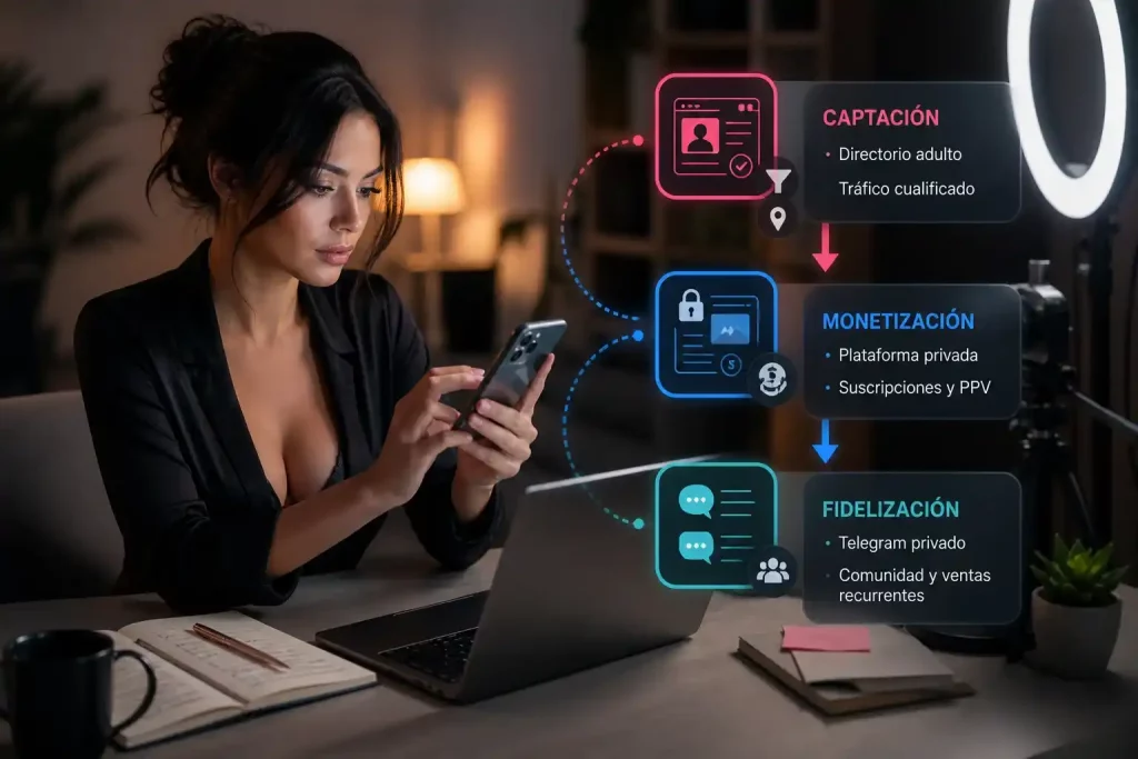 estrategia para vender contenido adulto por Telegram con captación monetización y fidelización