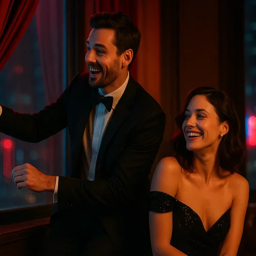 Pareja practicando voyeurismo consentido de forma segura