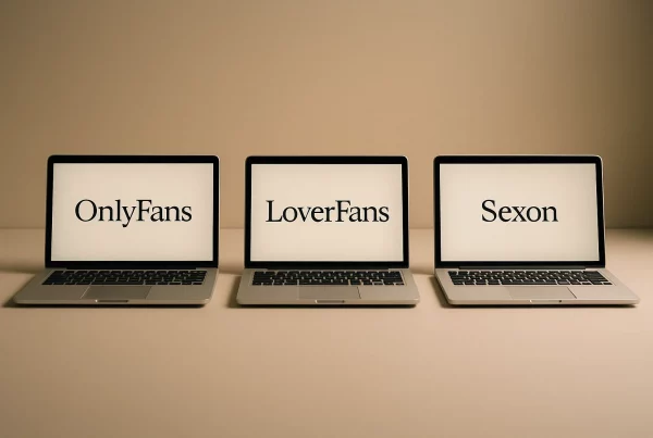 Comparativa de plataformas OnlyFans Sexon LoverFans 2026 con tabla y dispositivos