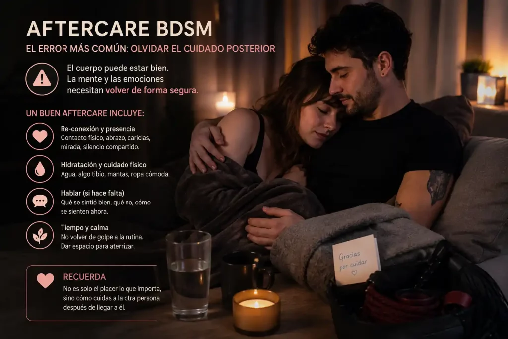 aftercare bdsm error mas comun subdrop cuidado posterior