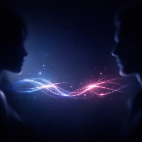 Primer plano artístico con iluminación cálida que sugiere intimidad y conexión, representando el arte de los preliminares sexuales y el juego previo.