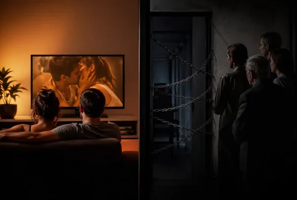 Doble moral sexual en España: un televisor de los 90 dividido entre la intimidad y la censura — artículo sobre la serie Cochinas y la hipocresía sexual