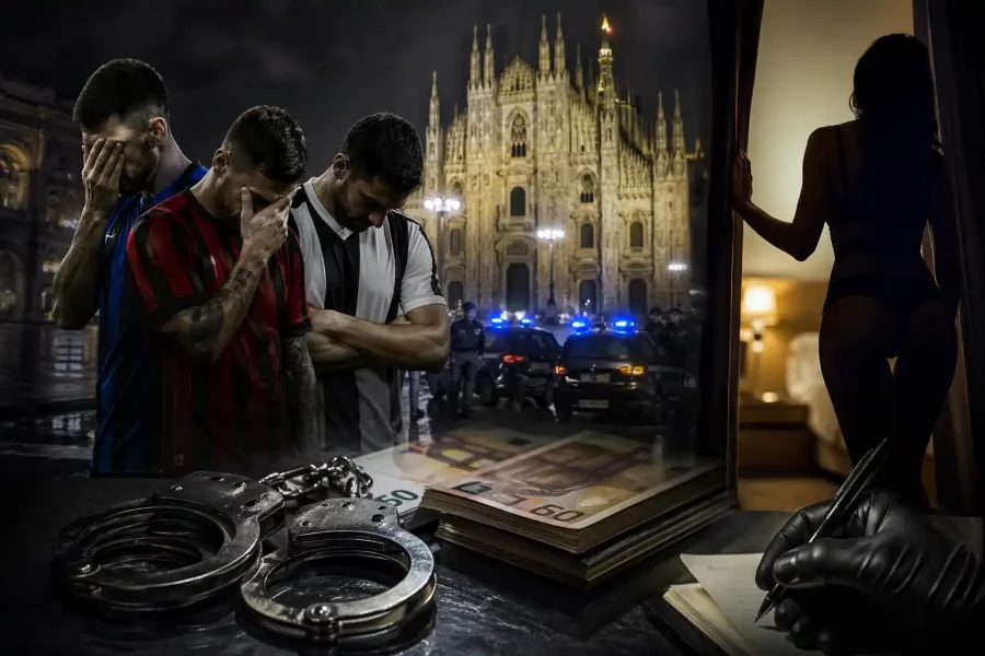 Futbolistas Serie A vinculados red escorts Milán investigación