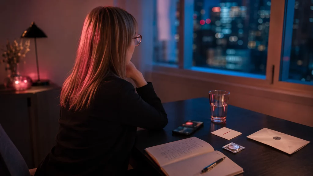 Mujer reflexiona sobre el sexo sin condón en el trabajo sexual